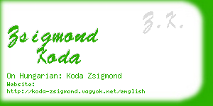 zsigmond koda business card